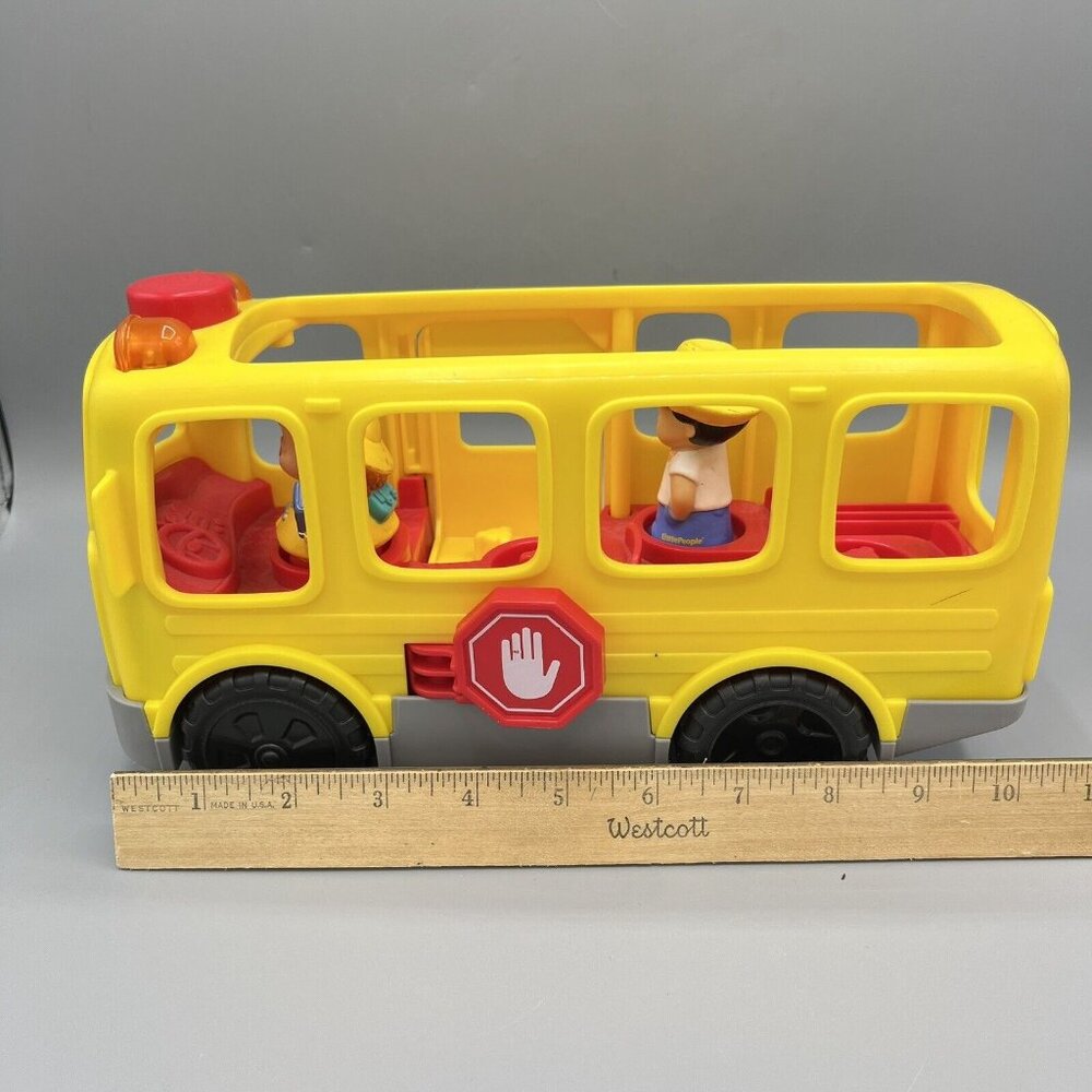 Fisher Price Battery Operated Talking Lights School Bus & 2 Little People 2016 - Picture 7 of 7